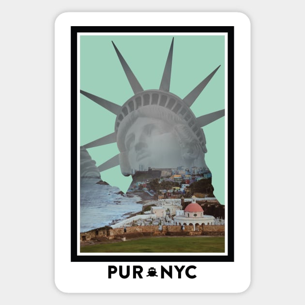 Puerto Rico to New York City Sticker by Kings83